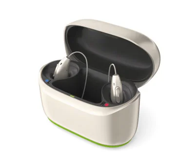Phonak Audeo Infinio hearing aid &mdash; Front view (placeholder, final product photos to be added)